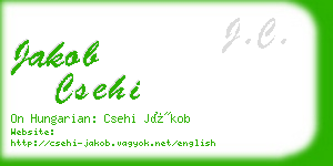 jakob csehi business card
